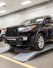 Toyota on vehicle lift | Toyota of York in York PA