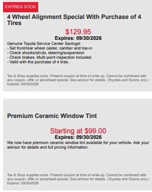 4 Wheel Alignment Special With Purchase of 4