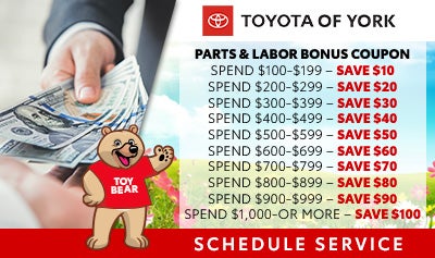 Parts and Labor Bonus Savings Offer